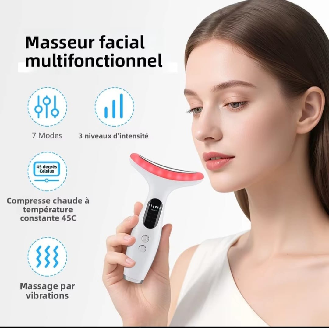 Masseur Visage & Cou , Anti-Âge par Luminothérapie 7